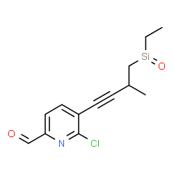 ChemSpider 2D Image | 6-Chloro-5-{4-[ethyl(oxo)silyl]-3-methyl-1-butyn-1-yl}-2-pyridinecarbaldehyde | C13H14ClNO2Si