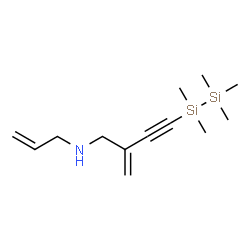 ChemSpider 2D Image | N-Allyl-2-methylene-4-(pentamethyldisilanyl)-3-butyn-1-amine | C13H25NSi2
