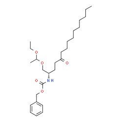 ChemSpider 2D Image | Benzyl [(2S)-1-(1-ethoxyethoxy)-5-oxo-2-pentadecanyl]carbamate | C27H45NO5