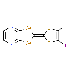ChemSpider 2D Image | 2-(4-Chloro-5-iodo-1,3-dithiol-2-ylidene)[1,3]diselenolo[4,5-b]pyrazine | C8H2ClIN2S2Se2