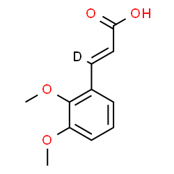 ChemSpider 2D Image | (2E)-3-(2,3-Dimethoxyphenyl)(3-~2~H)-2-propenoic acid | C11H11DO4