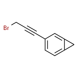 ChemSpider 2D Image | 3-(3-Bromo-1-propyn-1-yl)bicyclo[4.1.0]hepta-1,3,5-triene | C10H7Br