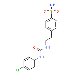 ChemSpider 2D Image | 4-(2-{[(4-Chlorophenyl)carbamoyl]amino}ethyl)benzenesulfonamide | C15H16ClN3O3S