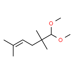 ChemSpider 2D Image | 1,1-Dimethoxy-2,2,5-trimethylhex-4-ene | C11H22O2