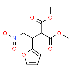 ChemSpider 2D Image | Dimethyl [1-(2-furyl)-2-nitroethyl]malonate | C11H13NO7