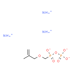 ChemSpider 2D Image | triammonium 2-methylprop-2-enoxymethyl-phosphonatooxy-phosphinate | C5H21N3O7P2