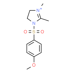 ChemSpider 2D Image | 1-[(4-Methoxyphenyl)sulfonyl]-2,3-dimethyl-4,5-dihydro-1H-imidazol-3-ium | C12H17N2O3S