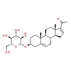 ChemSpider 2D Image | (3beta)-20-Oxopregna-5,16-dien-3-yl beta-D-glucopyranoside | C27H40O7