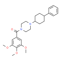 ChemSpider 2D Image | [4-(4-Phenylcyclohexyl)-1-piperazinyl](3,4,5-trimethoxyphenyl)methanone | C26H34N2O4