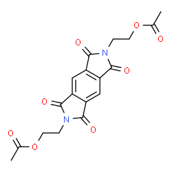 ChemSpider 2D Image | (1,3,5,7-Tetraoxo-5,7-dihydropyrrolo[3,4-f]isoindole-2,6(1H,3H)-diyl)di-2,1-ethanediyl diacetate | C18H16N2O8