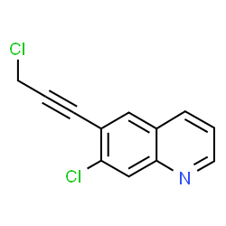 ChemSpider 2D Image | 7-Chloro-6-(3-chloro-1-propyn-1-yl)quinoline | C12H7Cl2N