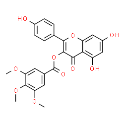 ChemSpider 2D Image | 5,7-Dihydroxy-2-(4-hydroxyphenyl)-4-oxo-4H-chromen-3-yl 3,4,5-trimethoxybenzoate | C25H20O10