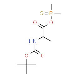 ChemSpider 2D Image | 2-Methyl-2-propanyl {1-[(dimethylphosphorothioyl)oxy]-1-oxo-2-propanyl}carbamate | C10H20NO4PS