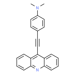ChemSpider 2D Image | 4-(9-Acridinylethynyl)-N,N-dimethylaniline | C23H18N2