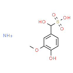 ChemSpider 2D Image | Hydroxy(4-hydroxy-3-methoxyphenyl)methanesulfonic acid ammoniate (1:1) | C8H13NO6S