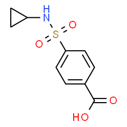 ChemSpider 2D Image | 4-(Cyclopropylsulfamoyl)benzoic acid | C10H11NO4S