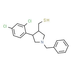 ChemSpider 2D Image | [1-Benzyl-4-(2,4-dichlorophenyl)-3-pyrrolidinyl]methanethiol | C18H19Cl2NS