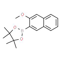 ChemSpider 2D Image | 2-(3-Methoxy-2-naphthyl)-4,4,5,5-tetramethyl-1,3,2-dioxaborolane | C17H21BO3