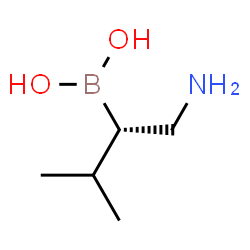 ChemSpider 2D Image | [(2S)-1-Amino-3-methyl-2-butanyl]boronic acid | C5H14BNO2