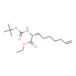 ChemSpider 2D Image | Ethyl (2R)-2-({[(2-methyl-2-propanyl)oxy]carbonyl}amino)-8-nonenoate | C16H29NO4