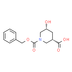 ChemSpider 2D Image | (3S,5R)-1-[(Benzyloxy)carbonyl]-5-hydroxy-3-piperidinecarboxylic acid | C14H17NO5