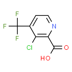 ChemSpider 2D Image | 3-Chloro-4-(trifluoromethyl)-2-pyridinecarboxylic acid | C7H3ClF3NO2