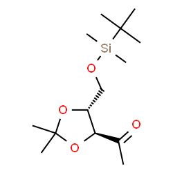 ChemSpider 2D Image | 1-Deoxy-5-O-[dimethyl(2-methyl-2-propanyl)silyl]-3,4-O-isopropylidene-D-xylulose | C14H28O4Si