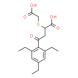 ChemSpider 2D Image | 2-((carboxymethyl)sulfanyl)-4-oxo-4-(2,4,6-triethylphenyl)butanoic acid | C18H24O5S