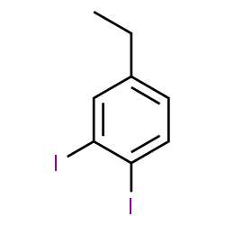 ChemSpider 2D Image | 4-Ethyl-1,2-diiodobenzene | C8H8I2