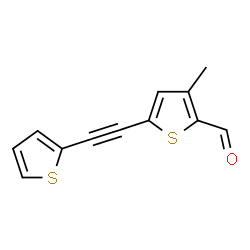 ChemSpider 2D Image | 3-Methyl-5-(2-thienylethynyl)-2-thiophenecarbaldehyde | C12H8OS2