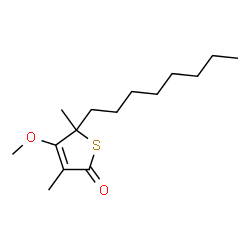 ChemSpider 2D Image | 4-Methoxy-3,5-dimethyl-5-octyl-2(5H)-thiophenone | C15H26O2S