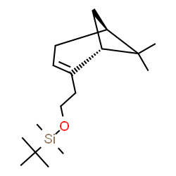 ChemSpider 2D Image | {2-[(1R,5S)-6,6-Dimethylbicyclo[3.1.1]hept-2-en-2-yl]ethoxy}(dimethyl)(2-methyl-2-propanyl)silane | C17H32OSi