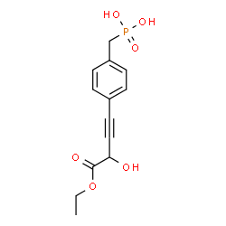 ChemSpider 2D Image | [4-(4-Ethoxy-3-hydroxy-4-oxo-1-butyn-1-yl)benzyl]phosphonic acid | C13H15O6P