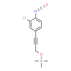 ChemSpider 2D Image | {[3-(3-Chloro-4-isocyanatophenyl)-2-propyn-1-yl]oxy}(trimethyl)silane | C13H14ClNO2Si