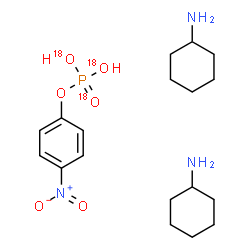 ChemSpider 2D Image | 4-Nitrophenyl dihydrogen (O,O,O'''-~18~O_3_)phosphate - cyclohexanamine (1:2) | C18H32N3O318O3P
