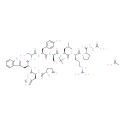 ChemSpider 2D Image | (2S)-N-[(2S,5S,11S,14R,17S,20S)-25-Amino-20-({(2S)-2-[(2-carbamoylhydrazino)carbonyl]-1-pyrrolidinyl}carbonyl)-11-(4-hydroxybenzyl)-8-(hydroxymethyl)-1-(1H-imidazol-5-yl)-25-imino-5-(1H-indol-3-ylmeth
yl)-17-isobutyl-14-{[(2-methyl-2-propanyl)oxy]methyl}-3,6,9,12,15,18-hexaoxo-4,7,10,13,16,19,24-heptaazapentacosan-2-yl]-5-oxo-2-pyrrolidinecarboxamide acetate (1:1) (non-preferred name) | C61H88N18O16