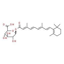 ChemSpider 2D Image | O~15~-[(2S,4R,5S)-6-Carboxy-3,4,5-trihydroxytetrahydro-2H-pyran-2-yl]retinoic acid | C26H36O8