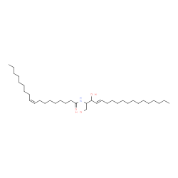 ChemSpider 2D Image | (9Z)-N-[(4E)-1,3-Dihydroxy-4-octadecen-2-yl]-9-octadecenamide | C36H69NO3
