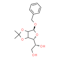 ChemSpider 2D Image | Benzyl 2,3-O-isopropylidene-alpha-D-erythro-hexofuranoside | C16H22O6