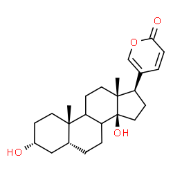 ChemSpider 2D Image | (3alpha,5beta,8xi,9xi)-3,14-Dihydroxybufa-20,22-dienolide | C24H34O4