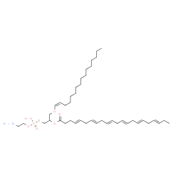 ChemSpider 2D Image | (15Z)-25-Amino-22-hydroxy-22-oxido-17,21,23-trioxa-22lambda~5~-phosphapentacos-15-en-19-yl (4E,7E,10E,13E,16E,19E)-4,7,10,13,16,19-docosahexaenoate | C43H74NO7P