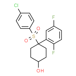 ChemSpider 2D Image | 4-[(4-Chlorophenyl)sulfonyl]-4-(2,5-difluorophenyl)cyclohexanol | C18H17ClF2O3S