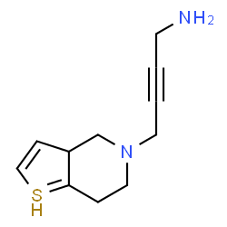ChemSpider 2D Image | 4-(3a,4,6,7-tetrahydrothieno[3,2-c]pyridin-5-yl)but-2-yn-1-amine | C11H15N2S
