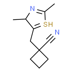 ChemSpider 2D Image | 1-[(2,4-dimethyl-4H-thiazol-5-yl)methyl]cyclobutanecarbonitrile | C11H15N2S