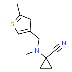 ChemSpider 2D Image | 1-[methyl-[(2-methyl-3H-thiophen-4-yl)methyl]amino]cyclopropanecarbonitrile | C11H15N2S