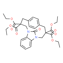 ChemSpider 2D Image | Tetraethyl 21-oxo-5,12-diazatetracyclo[14.2.2.1~5,12~.0~6,11~]henicosa-1(18),6,8,10,16,19-hexaene-3,3,14,14-tetracarboxylate | C31H36N2O9