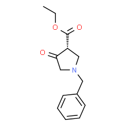 ChemSpider 2D Image | Ethyl (3R)-1-benzyl-4-oxo-3-pyrrolidinecarboxylate | C14H17NO3