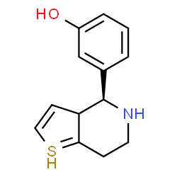 ChemSpider 2D Image | 3-[(4S)-4,5,6,7-tetrahydro-3aH-thieno[3,2-c]pyridin-4-yl]phenol | C13H14NOS