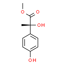 ChemSpider 2D Image | Methyl (2R)-2-hydroxy-2-(4-hydroxyphenyl)propanoate | C10H12O4