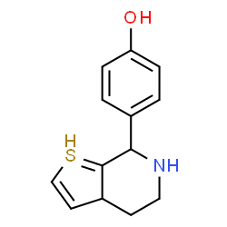 ChemSpider 2D Image | 4-(4,5,6,7-tetrahydro-3aH-thieno[2,3-c]pyridin-7-yl)phenol | C13H14NOS